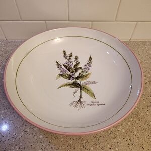 Italian Handmade Botanical Design Serveware Pasta Bowl
